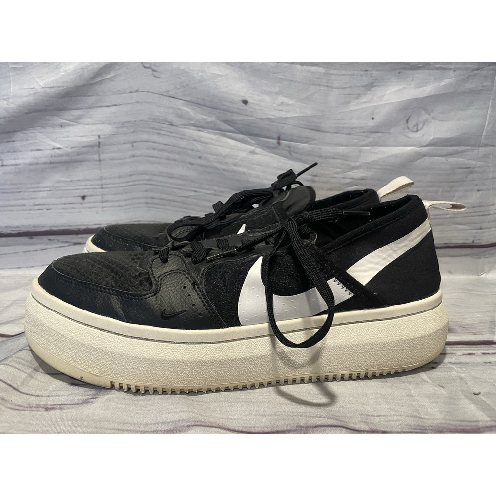 NIKE VANDALIZED PLATFORM SNEAKERS Women's Size 11 Black/White Paint Splatter